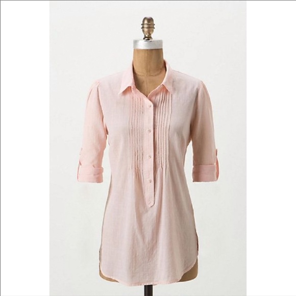 Anthropologie Tops - Anthropologie Swingy Chambray Tunic